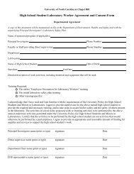 High School Student (Minor) Laboratory Worker Consent Form