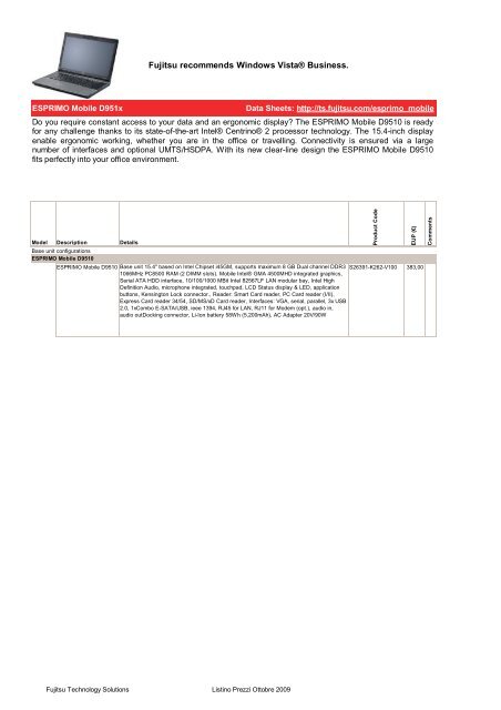 Italy End User Reference Price List - Signal Computer