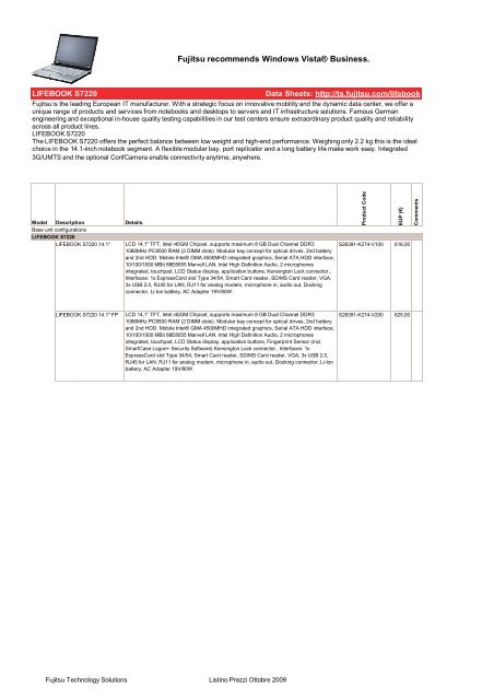 Italy End User Reference Price List - Signal Computer