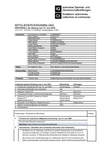 MITGLIEDERVERSAMMLUNG - inter-pension