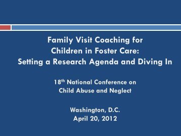 Family Visit Coaching for Children in Foster Care: Setting ... - Pal-Tech