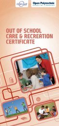 Out Of SchOOl care & recreatiOn certificate - Open Polytechnic