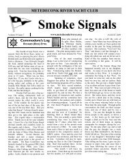 Smoke Signals - Metedeconk River Yacht Club