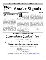 Smoke Signals - Metedeconk River Yacht Club
