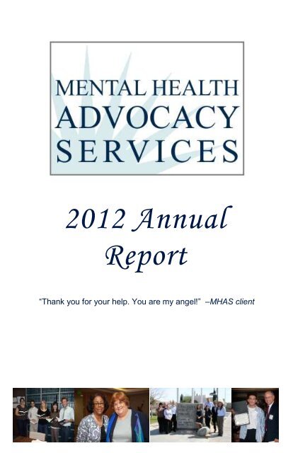 2012 Annual Report - Mental Health Advocacy Services!