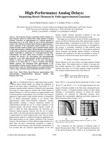 Surpassing Bessel-Thomson by Pade ... - ResearchGate