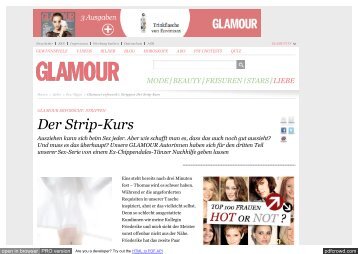 Glamour erforscht: Strippen : Der Strip-Kurs ... - Strip Academy