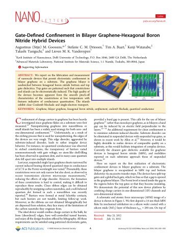 Gate-Defined Confinement in Bilayer Graphene-Hexagonal Boron ...