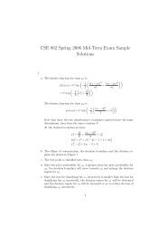CSE 802 Spring 2006 Mid-Term Exam Sample Solutions