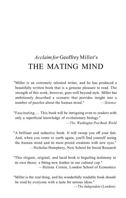 The Mating Mind