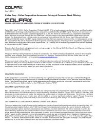 Colfax Corporation Announces Pricing of Common Stock Offering