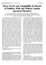 Stress Levels and Adaptability in Parents of Toddlers With and ...