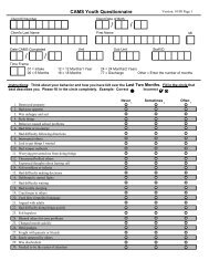 CAMS Youth Questionnaire