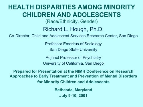 Patterns of Care Presentation - Child and Adolescent Services ...