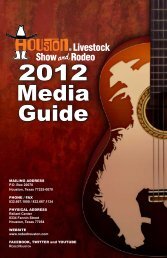 2012 Media Guide - Houston Livestock Show and Rodeo