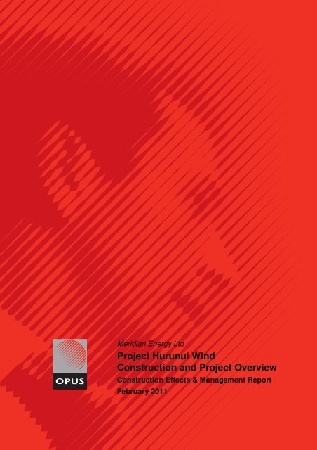 Project Hurunui Wind Construction and Project Overview