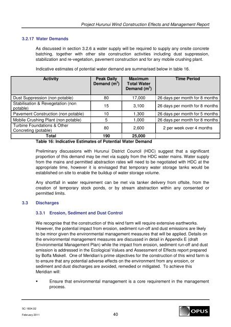 Project Hurunui Wind Construction and Project Overview