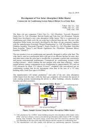 2010/06/22 Development of New Solar Absorption Chiller Heater ...
