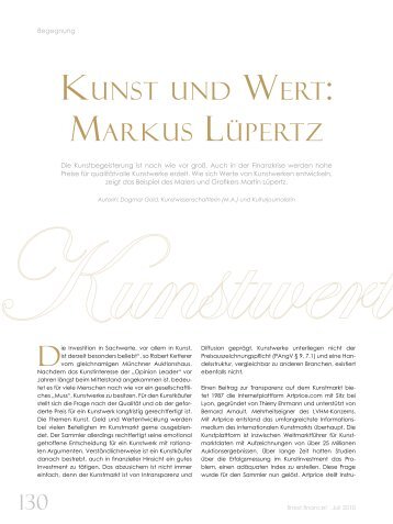 kUnst Und wert: MarkUs lüpertz - brainGuide