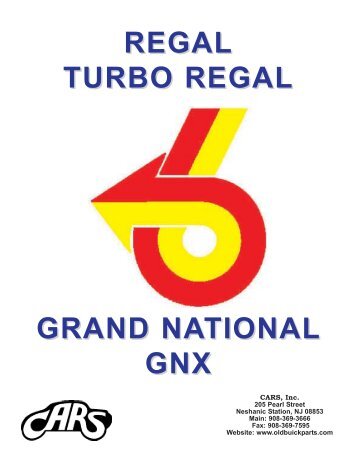 regal turbo regal grand national gnx - Old Buick Parts - CARS. Inc.