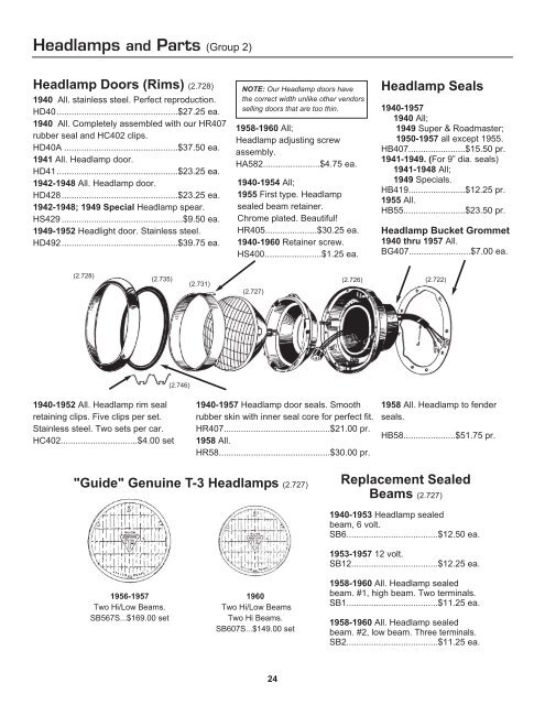 Old Buick Parts - CARS. Inc.