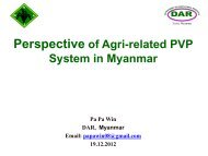 Perspective of Agri-related PVP System in Myanmar - The East Asia ...
