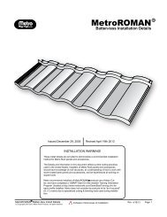 Metro Roman Tile Battenless Installation Guide - Best Buy Metals