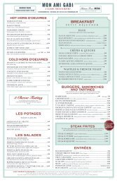 brunch menu - Lettuce Entertain You