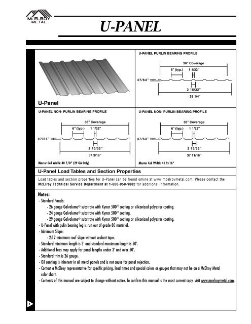 U-Panel Product Information - McElroy Metal