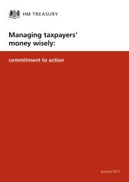 Managing taxpayers' money wisely: commitment to action