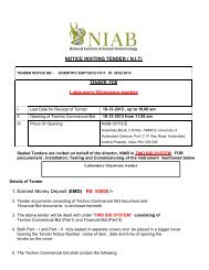 NOTICE INVITING TENDER ( N.I.T) Laboratory Glassware ... - NIAB