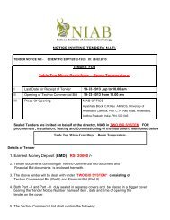 NOTICE INVITING TENDER ( N.I.T) Table Top Micro ... - NIAB