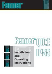 Installation and Operating Instructions - Fenner® Power Transmission