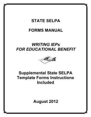 IEP Manual August 2012 (2) - Sonoma County SELPA