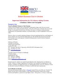 Important Information for UK citizens visiting Ukraine A business ...