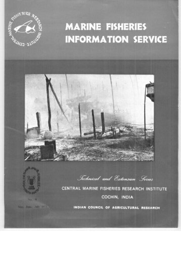 marine fisheries information service - Eprints@CMFRI - Central ...