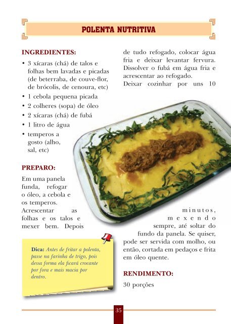 Cartilha Dicas e Receitas.indd - Prefeitura Municipal de Belo ...