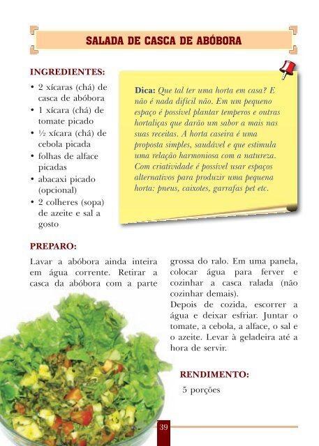 Cartilha Dicas e Receitas.indd - Prefeitura Municipal de Belo ...