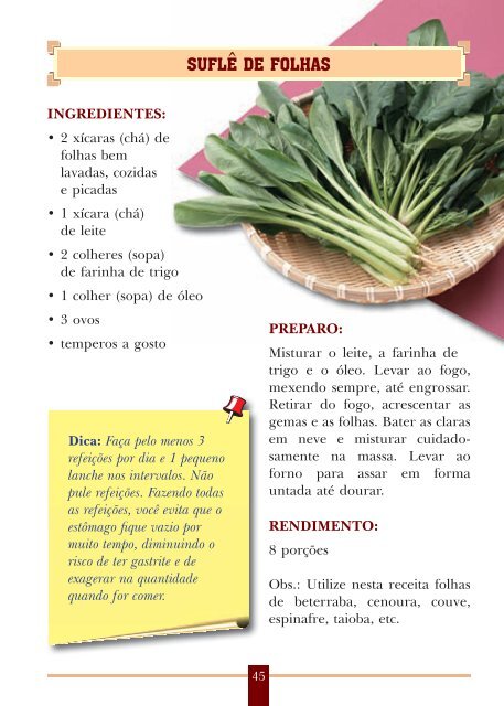 Cartilha Dicas e Receitas.indd - Prefeitura Municipal de Belo ...