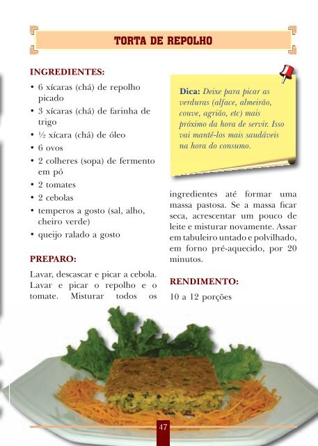 Cartilha Dicas e Receitas.indd - Prefeitura Municipal de Belo ...