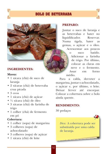 Cartilha Dicas e Receitas.indd - Prefeitura Municipal de Belo ...