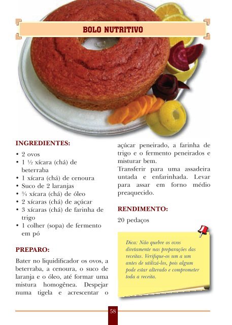 Cartilha Dicas e Receitas.indd - Prefeitura Municipal de Belo ...