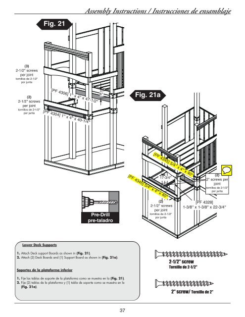 Assembly Instructions / Instrucciones de ensamblaje - Swing-N-Slide