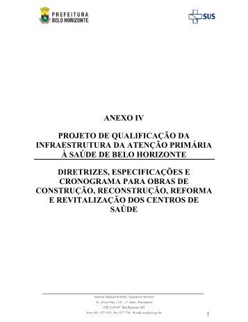 Anexo IV - Prefeitura Municipal de Belo Horizonte