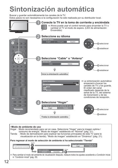 MANUAL DE USUARIO TC-P50X20P (SPANISH) - Soporte