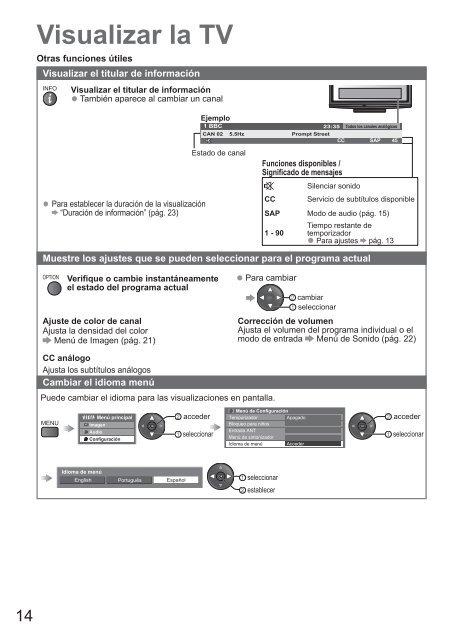 MANUAL DE USUARIO TC-P50X20P (SPANISH) - Soporte