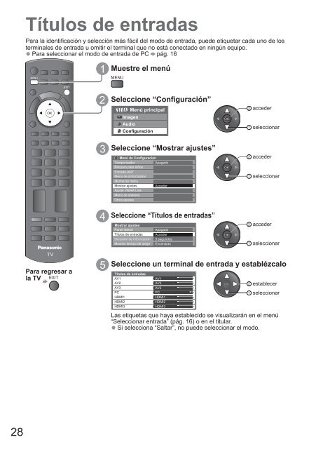 MANUAL DE USUARIO TC-P50X20P (SPANISH) - Soporte