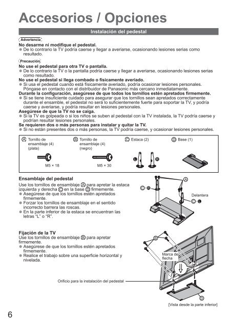 MANUAL DE USUARIO TC-P50X20P (SPANISH) - Soporte