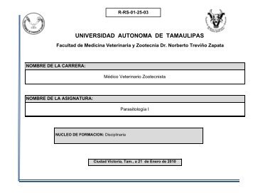 Click - Facultad de Medicina Veterinaria y Zootecnia de la UAT