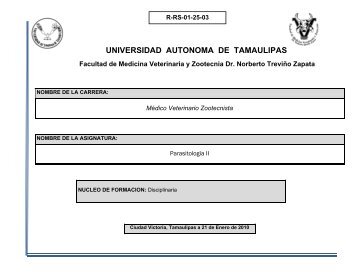 Click - Facultad de Medicina Veterinaria y Zootecnia de la UAT